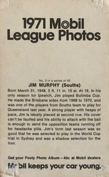 1971 Mobil League Photos BRL #3 Jim Murphy Back